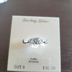 Sterling Silver Ring Cubic Zirconia